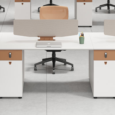 Cubicos de asiento de madera 2 4 6 Escritorio Estación de trabajo Muebles de oficina Modular Estación de trabajo de escritorio