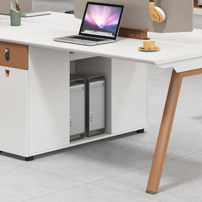 Cubicos de asiento de madera 2 4 6 Escritorio Estación de trabajo Muebles de oficina Modular Estación de trabajo de escritorio