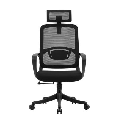 A2302B Dorso alto ejecutivo de malla negra con ruedas giratorias silla de oficina