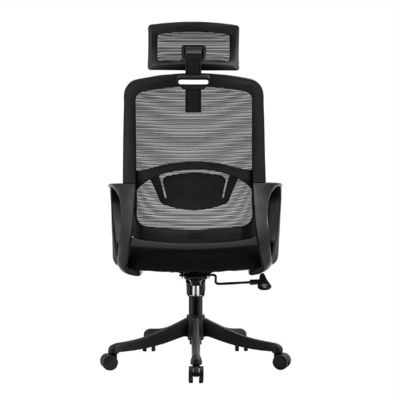 A2302B Dorso alto ejecutivo de malla negra con ruedas giratorias silla de oficina