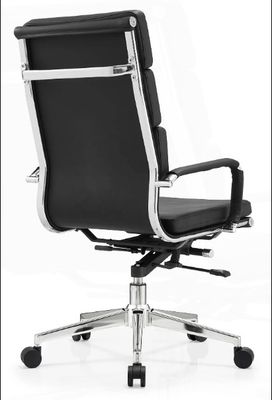 Silla de oficina de cuero de oficina con respaldo alto Silla de oficina ejecutiva de madera