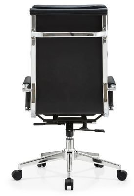 Silla de oficina de cuero de oficina con respaldo alto Silla de oficina ejecutiva de madera