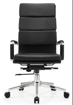 Silla de oficina de cuero de oficina con respaldo alto Silla de oficina ejecutiva de madera