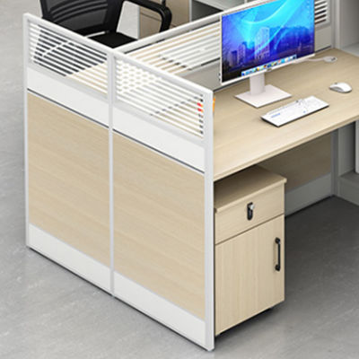 Escritorio de escritorio moderno con pantalla simple y silla combinación de 2 personas Cubicle modular de madera Escritorio Estación de trabajo
