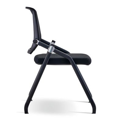 Al por mayor, silla de plástico de piernas fuertes de color negro con malla silla de oficina plegable silla de oficina