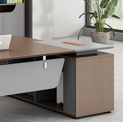 Muebles de oficina modernos de lujo Escritorio en forma de L Gerente Mesa Jefe Mesa Ejecutiva Escritorio