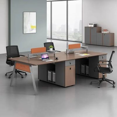 Escritorio para varias personas Escritorios de oficina Jefe Mesa de director de madera Escritorio moderno con gabinete