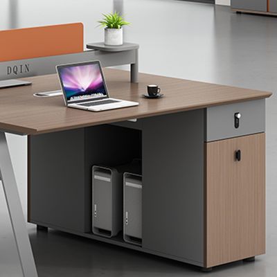 Escritorio para varias personas Escritorios de oficina Jefe Mesa de director de madera Escritorio moderno con gabinete