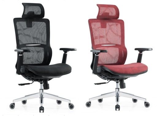 Apoyo lumbar Full Mesh Luxury Mesh con reposacabezas de tela ajustable Comodidad silla de oficina ergonómica