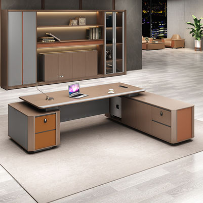 Muebles de oficina modernos Mesa de escritorio Mesa ejecutiva Gerente de escritorio en forma de L Mesa Mdf