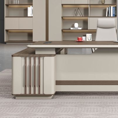 Moderno en forma de L Director Manger Soluciones de muebles de oficina Mesa y silla Set ejecutivo