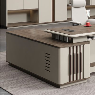 Muebles de oficina modernos en forma de L Jefe Director Ejecutivo Gran escritorio