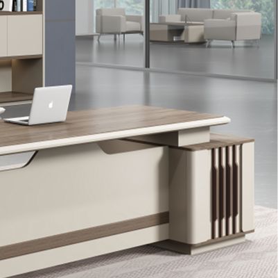 Muebles de oficina modernos en forma de L Jefe Director Ejecutivo Gran escritorio