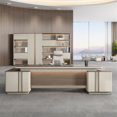 Muebles de oficina Forma L Mdf Jefe Gerente Director Ejecutivo Mesa Escritorio Mesa de estudio de computadora