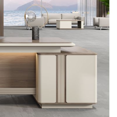 Muebles de oficina Forma L Mdf Jefe Gerente Director Ejecutivo Mesa Escritorio Mesa de estudio de computadora