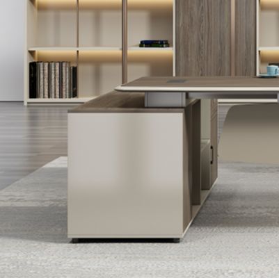Jefe moderno Mesa de forma L Gerente Escritorio Muebles de oficina de lujo Escritorio ejecutivo