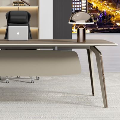Jefe moderno Mesa de forma L Gerente Escritorio Muebles de oficina de lujo Escritorio ejecutivo