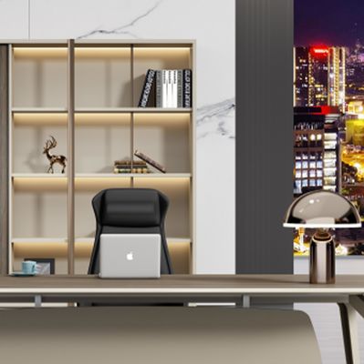 Jefe moderno Mesa de forma L Gerente Escritorio Muebles de oficina de lujo Escritorio ejecutivo