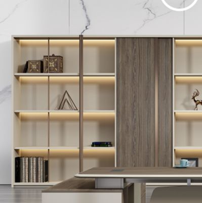 Jefe moderno Mesa de forma L Gerente Escritorio Muebles de oficina de lujo Escritorio ejecutivo