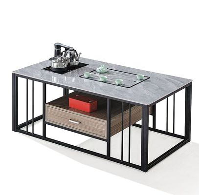 Muebles de oficina modernos de piedra rectangular con marco de metal resistentes al calor