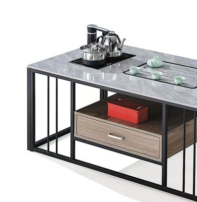Muebles de oficina modernos de piedra rectangular con marco de metal resistentes al calor