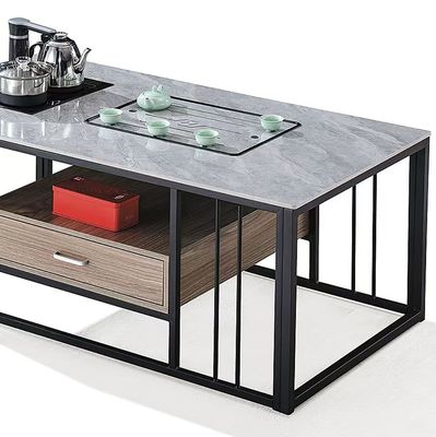 Muebles de oficina modernos de piedra rectangular con marco de metal resistentes al calor