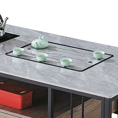 Muebles de oficina modernos de piedra rectangular con marco de metal resistentes al calor
