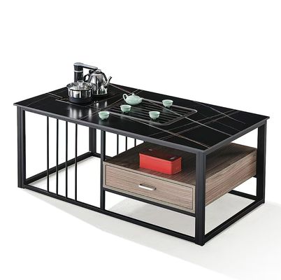 Tabla de café negra inteligente y contemporánea tabla de pizarra multifuncional muebles de oficina mesa de té