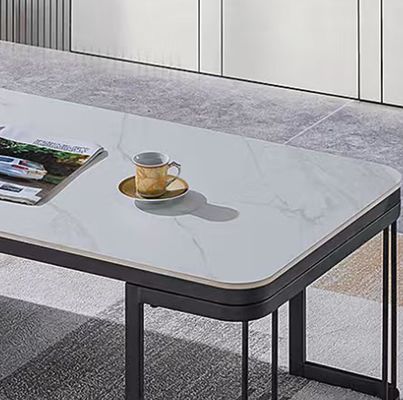 Y03# Muebles de oficina modernos Mesa de café de mármol Mesa de té de recepción de oficina