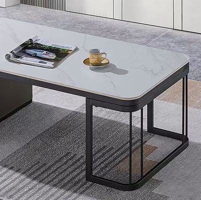 Y03# Muebles de oficina modernos Mesa de café de mármol Mesa de té de recepción de oficina