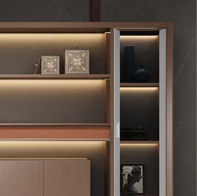 Dirección de oficina Decoraciones de la habitación Almacenamiento librería Moderno de madera Mdf Estante de libros Biblioteca Archivo del gabinete