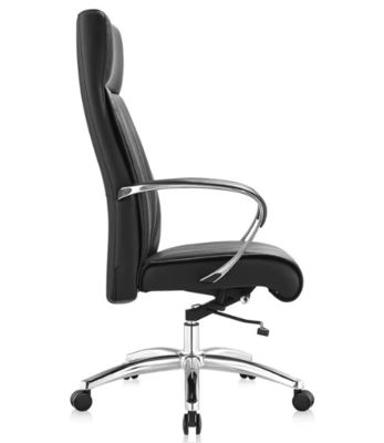 Silla de oficina giratoria ajustable ergonómica de cuero de espalda alta