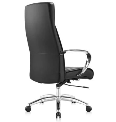 Silla de oficina giratoria ajustable ergonómica de cuero de espalda alta