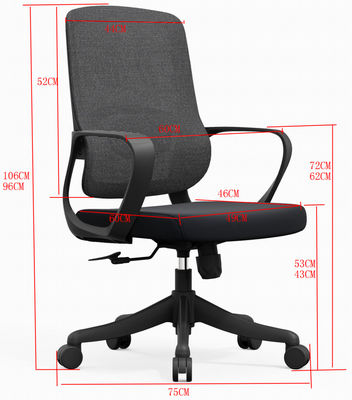 Silla ajustable para el personal de la computadora con malla giratoria gerente ergonómico sillas de oficina con ruedas