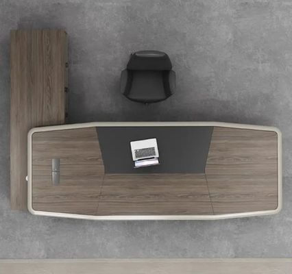 Mesa de alta gama de la CEO Muebles de oficina modernos de lujo Oficina ejecutiva Escritorio Mesa de oficina con mesa lateral y cajón