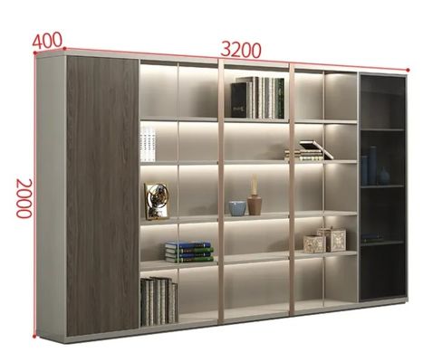 Muebles comerciales de fábrica calientes Nuevos Muebles de oficina Estante de libros grande Mfc Almacenamiento de archivos gabinete de oficina