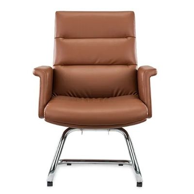 Silla de oficina ergonómica rueda de cromo flexible conveniente de cuero pu giratorio jefe gerente personal silla giratoria moderna