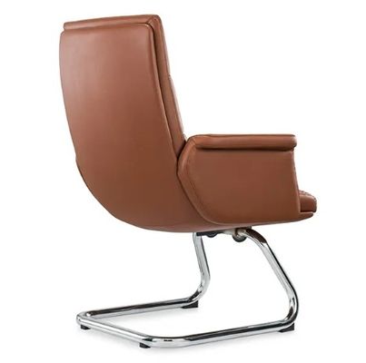 Silla de oficina ergonómica rueda de cromo flexible conveniente de cuero pu giratorio jefe gerente personal silla giratoria moderna