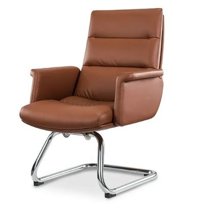 Silla de oficina ergonómica rueda de cromo flexible conveniente de cuero pu giratorio jefe gerente personal silla giratoria moderna