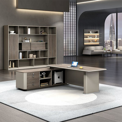 Moderno L Forma Director Administrador Jefe Ejecutivo Soluciones de muebles de oficina Mesa y silla Conjunto de oficina ejecutivo