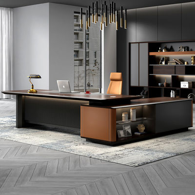 Diseño de fábrica personalizado Moderno en forma de L Director Administrador Jefe Ejecutivo Escritorio Muebles de escritorio