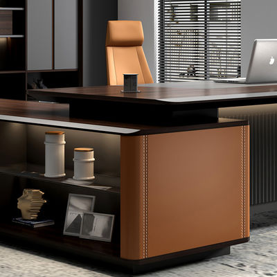 Diseño de fábrica personalizado Moderno en forma de L Director Administrador Jefe Ejecutivo Escritorio Muebles de escritorio