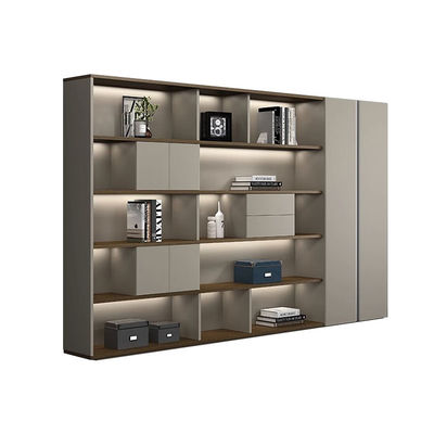 Cabinet de archivos de oficina de almacenamiento de madera moderna con cajones de gran capacidad
