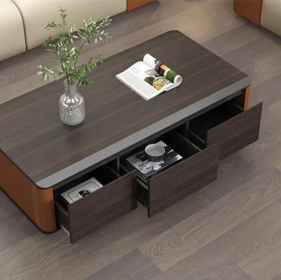 Muebles de oficina armario de almacenamiento cuadrado de madera con puerta mesa de exhibición pequeña mesa de esquina para mesas de café
