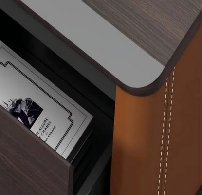 Muebles de oficina armario de almacenamiento cuadrado de madera con puerta mesa de exhibición pequeña mesa de esquina para mesas de café
