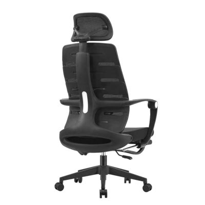 Silla de oficina ergonómica de primera calidad para largas horas de sentado cómodo Silla de escritorio ejecutivo ajustable de malla negra