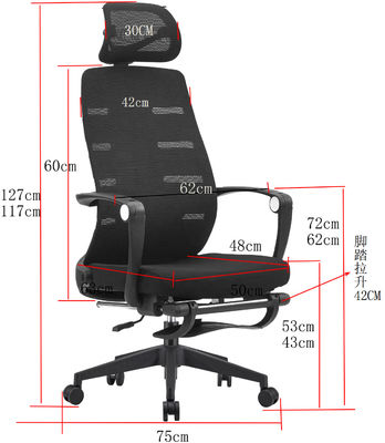Silla de oficina ergonómica de primera calidad para largas horas de sentado cómodo Silla de escritorio ejecutivo ajustable de malla negra