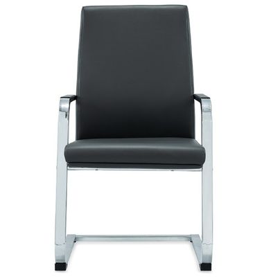 Muebles de oficina ergonómicos clásicos de espalda baja de cuero silla de oficina tapizada sin ruedas