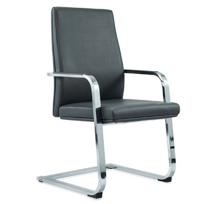 Muebles de oficina ergonómicos clásicos de espalda baja de cuero silla de oficina tapizada sin ruedas
