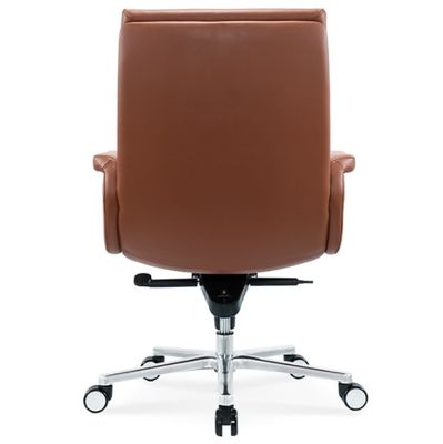 Luxo Moderno Ajustable Giro Gerente Ejecutivo Alta Calidad Ergonómica Real De Cuero Verdadero Recabadora Oficina